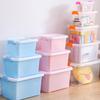 Transparent Plastic Storage Bin with Handle