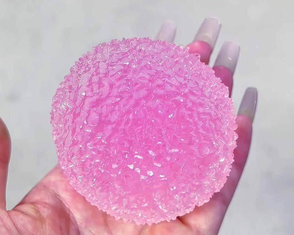 Crunch Squeeze Ice Crystal Stress Ball Fruit Candy Squishy Fidget Toy Soft Sensory Stress Relief Toy for Kids Adults
