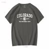 Colorado Flag Vacation Souvenir Mountains Womens or Mens Crewneck T Shirt Long Short Sleeves Vintage Washed Breathable Casual