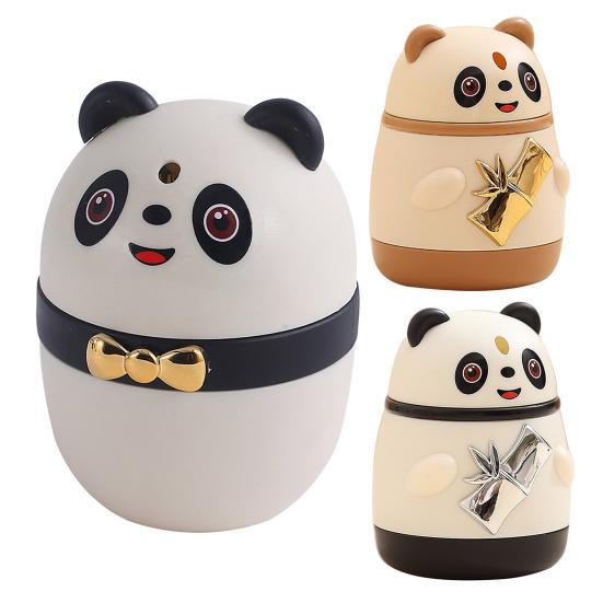 Niedlicher Panda Zahnstocherhalter Automatischer Pop-Up Zahnstocherspender Cartoon Panda Form Zahnstocher Aufbewahrungsbox für Küchen Tischzubehör