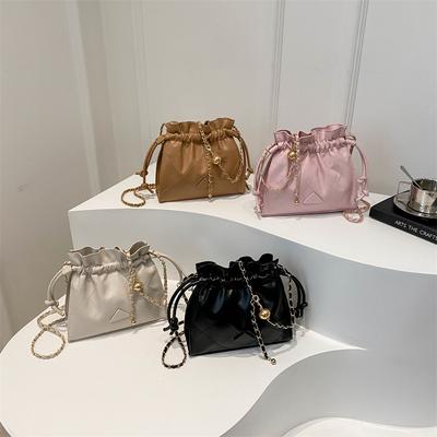 Diamond Chain Bag Korean High Value Small Bucket Bag Spring and Summer New Niche One-shoulder Crossbody Bag for Women