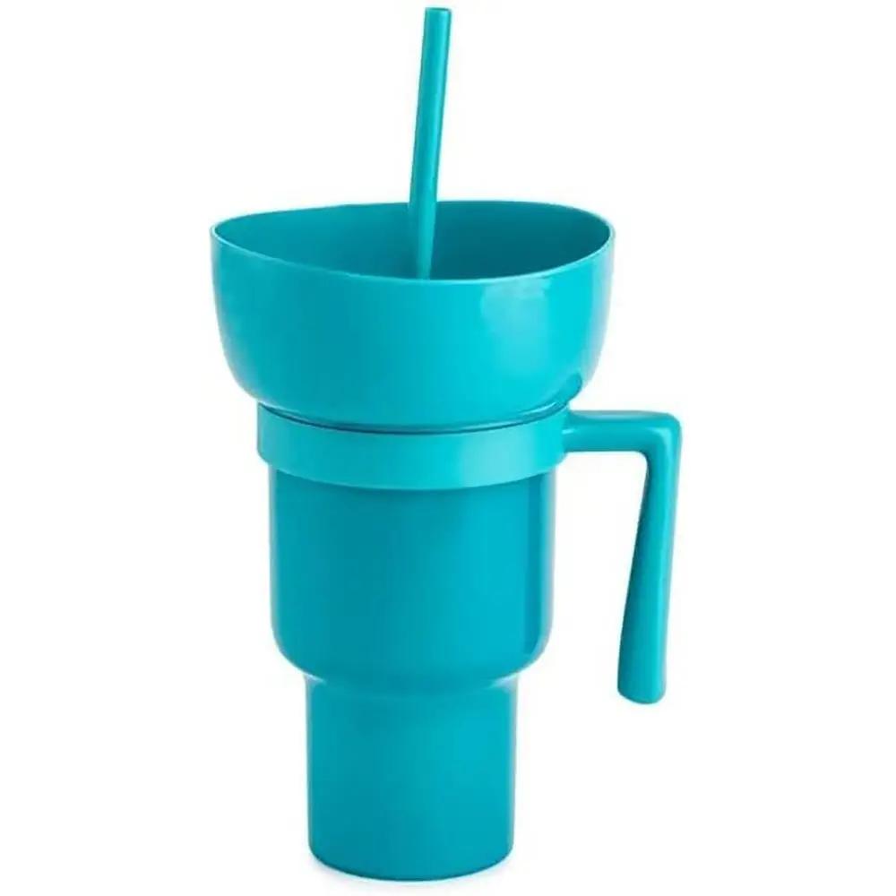 Popcorn Beverage Cup Snack Cup Straw Cup with Handle Water Bottles with Straw Coffee Cup Mug Mugs Coffee Cups