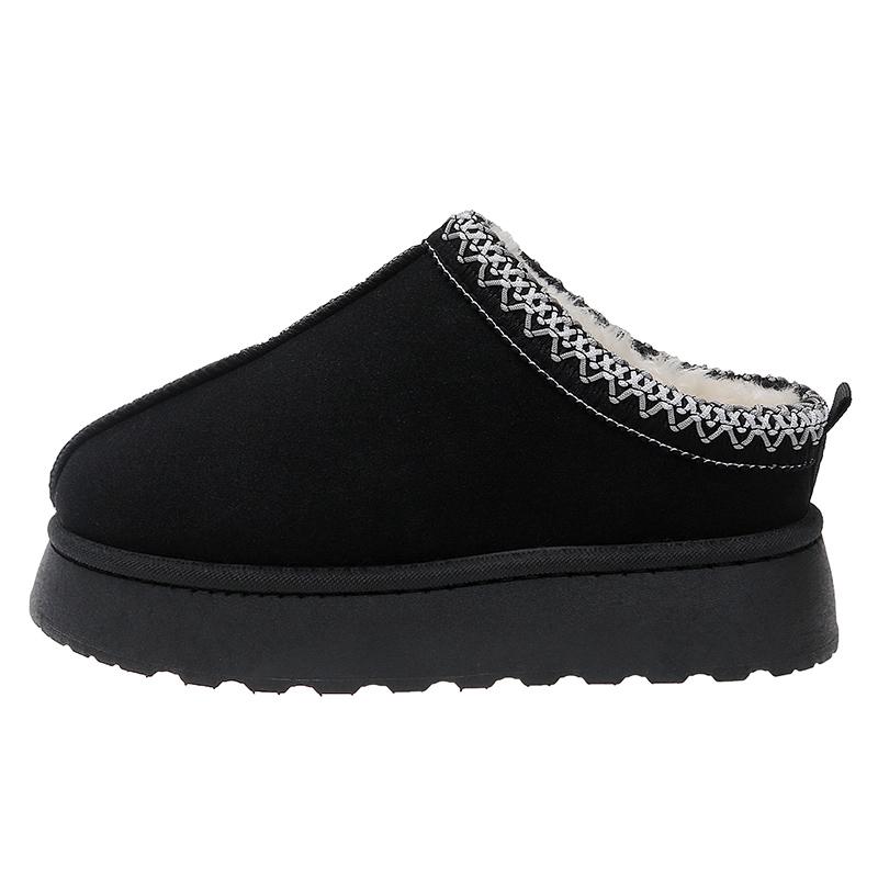 Fashion Snow Boots for Women 2024 Winter New Warm Thickened Fluff Soles Boots Women Casual Comfortable Cotton Shallow Shoes for Women