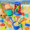 31Pcs Beach Toys for Kids Sand Toys Kit Bucket Shovel Rake Toys for Beach Animal Dinosaur Molds Travel Sandbox Children Toys