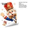 Transparent Decorative Stickers Christmas Static Window Clings, Removable Glass Decals, Snowman Santa Reindeer Nutcracker Glue Free Film with
