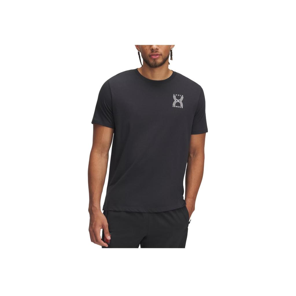 Under Armour Comfortable Stylish Versatile Short Sleeve T-Shirt Men Tops Charcoal White-Quartz 1389823-016