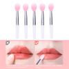 5Pcs Mini Silicone Sequins Apply Soft Head Eye Shadow Color Glaze Lip Film Portable Mini Lipstick Brush