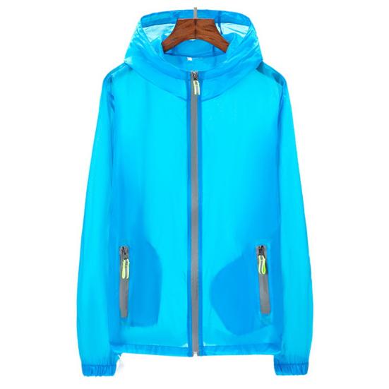 Sun Protection Jacket Reflective Strip Hooded Zipper Pockets Long Sleeves Smooth Anti-UV Thin Fishing Camping Men Summer Outdoor Coat Men Clothes