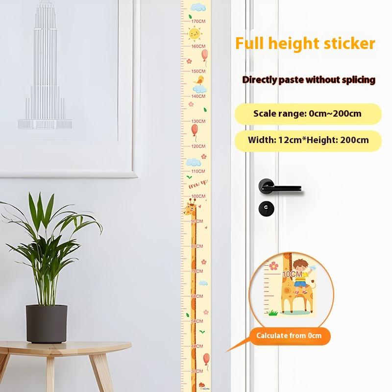 Height 2M Cartoon Wall Sticker Measuring Instrument Ruler For Measuring Height Sticker Wallpaper Growth Chart Can Be Removed