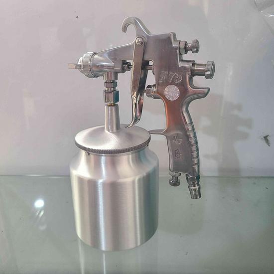 Jiyou W77 High Atomization Spray Gun for Car and Latex Paint, Large Caliber, Top and Bottom Cup Pneumatic Application