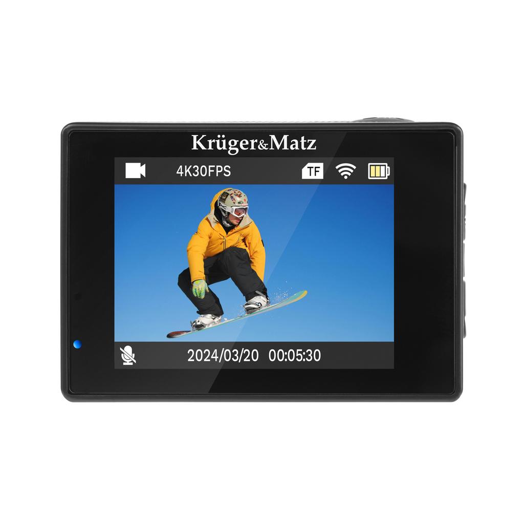 Kruger&Matz Vision L400 4K sports camera accessories remote control set