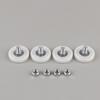 Smooth Sliding Drawer Bearing Pulley 4Pcs with Screw M6 External Thread Wear Resistant Wheels for Closet Cabinet Moving
