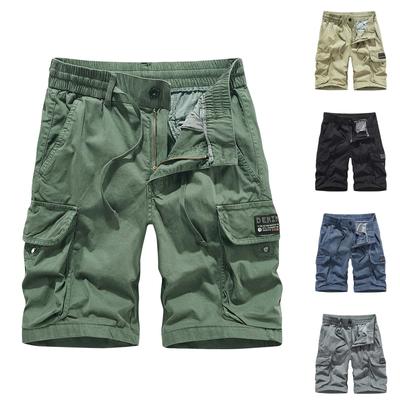 Men's Casual Color Outdoors Pocket Beach Work Trouser Cargo Shorts Pant