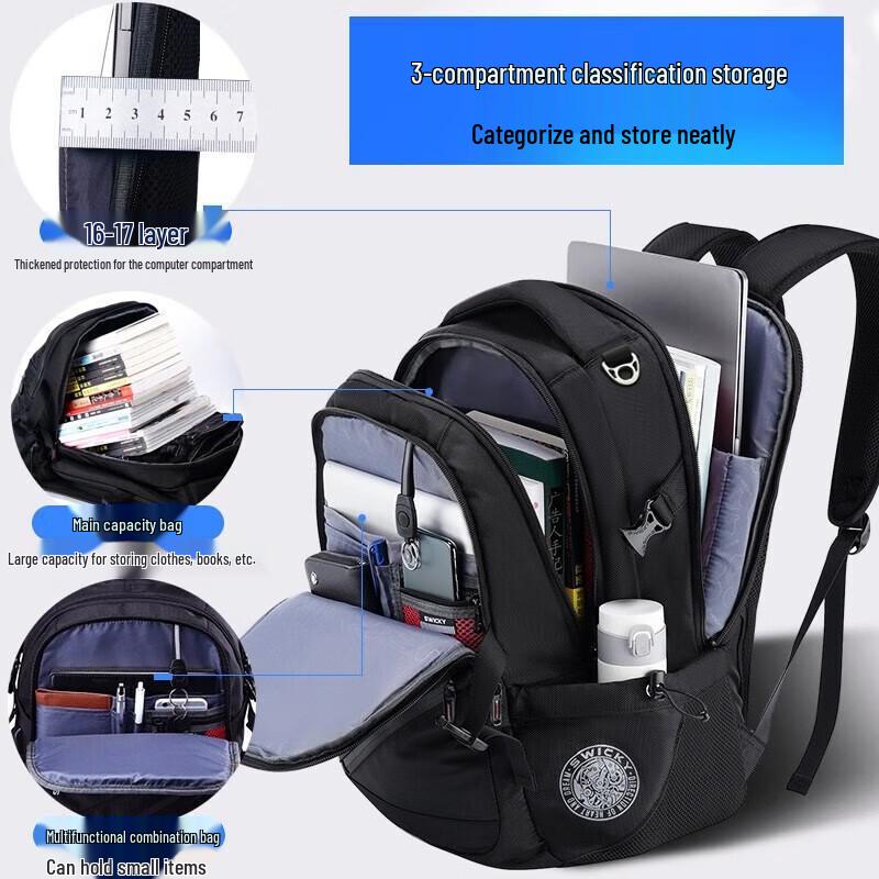 SWICKY Upgraded 17.3-inch Laptop Travel Backpack
