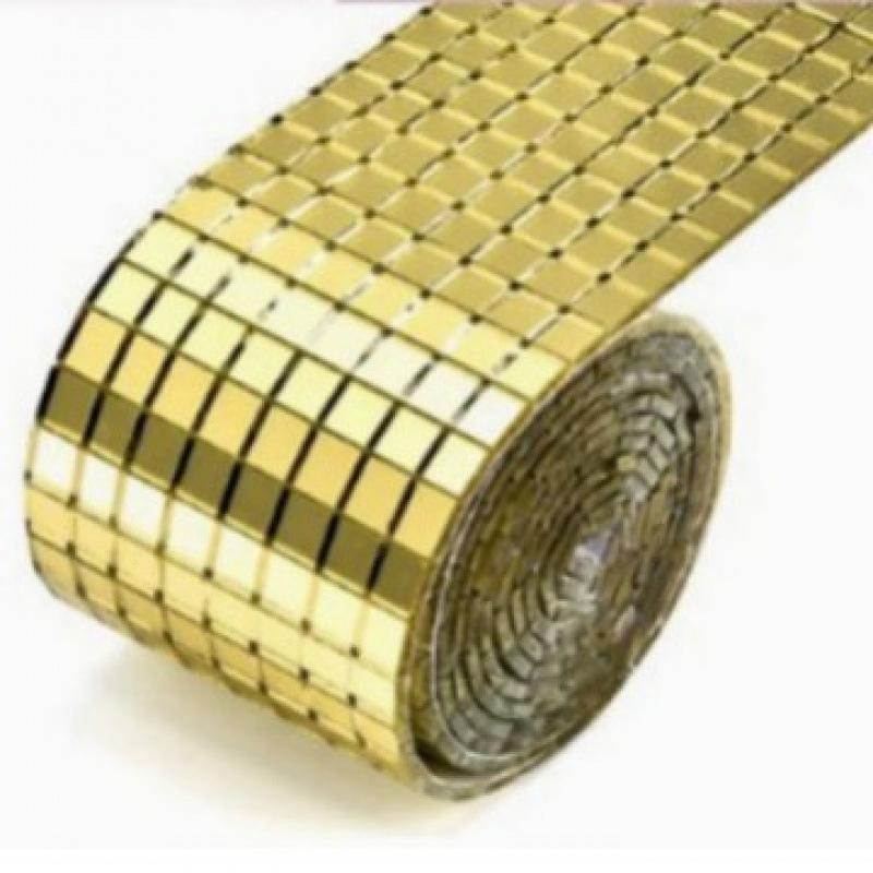 Mosaic Glass Self-adhesive Mirror Wall Sticker 3D Background Wall Mirror Decorative Patch Creative DIY Glass Lens Sticker