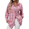 Women's 2025 Autumn Retro Plaid Long Sleeve Shirt – Versatile, Elegant Hong Kong Style Outerwear