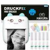 DRUCKFIX Mini Printer Pocket Printer for Smartphone Inkless Handy Thermod