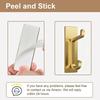 Heavy Duty Self Adhesive Wall Hooks 13LB Waterproof Brushed Aluminum Towel Coat Hooks 12 Pack
