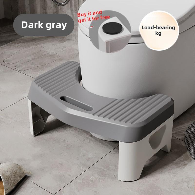 

Эргономичная подставка для ног для унитаза для взрослых и детей, нескользящий табурет для ванной комнаты для улучшения осанки и облегчения дефекации Toilet stool серый