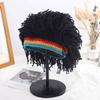 Funny Wig Hats High Elasticity Keep Warm Knitted Beanie Hat with Dreadlocks for Christmas Halloween