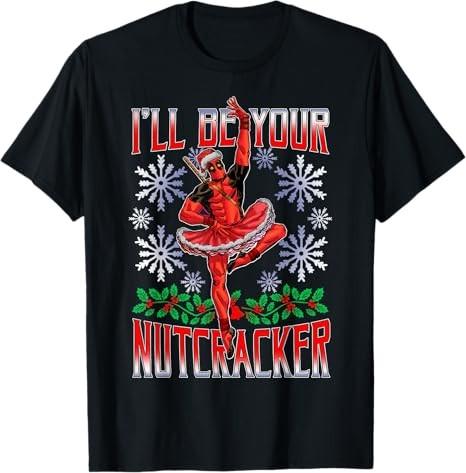 Deadpool Nutcracker Ballerina Santa Christmas TShirt Unisex S