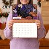 Stationery for New Year 2027 DIY Faux Diamond Art Hanging Calendar, Rhinestone Painting Illustration Seasonal Numbered Projects Theme Spiral