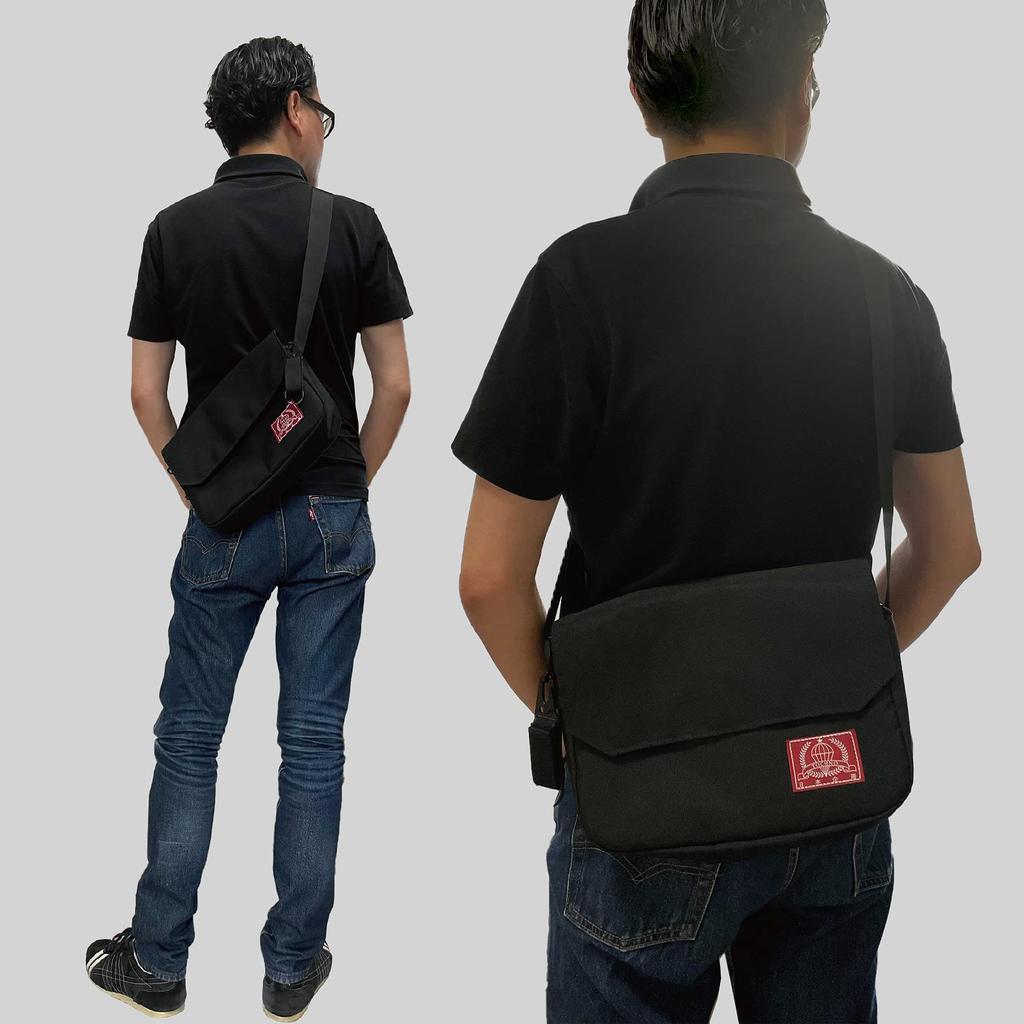 Tochno Military Shoulder Designed in with 6 Royal Black Available in 3 Casual Shoulder Crossbody Messenger Bag Men's Bag, "Ichigata" Japan, Carabiner,