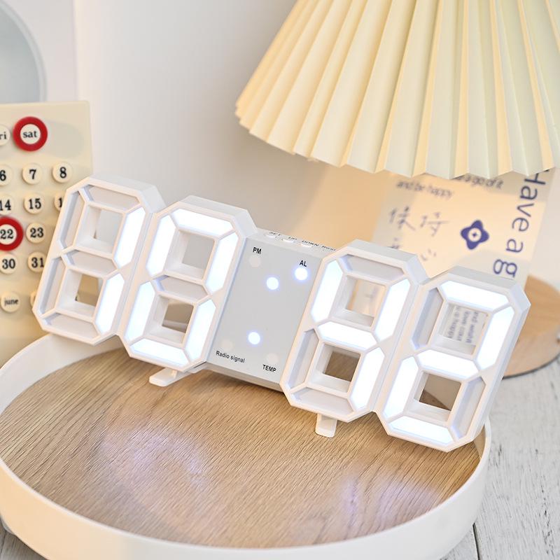 

Multifunctional 3D Digital Wall Clock with Japanese and German Radio-Controlled Time Calibration 235*93*18mm