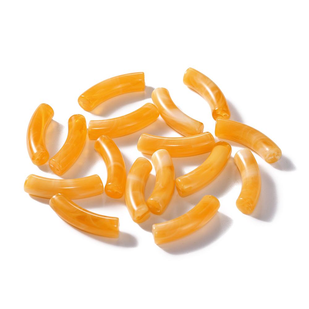 10 Stück/Los 10*33mm Gebogenes Rohrperlen Acryl Gebogene Röhrenperlen für DIY Armband Halskette Anhänger Schmuckherstellung Zubehör