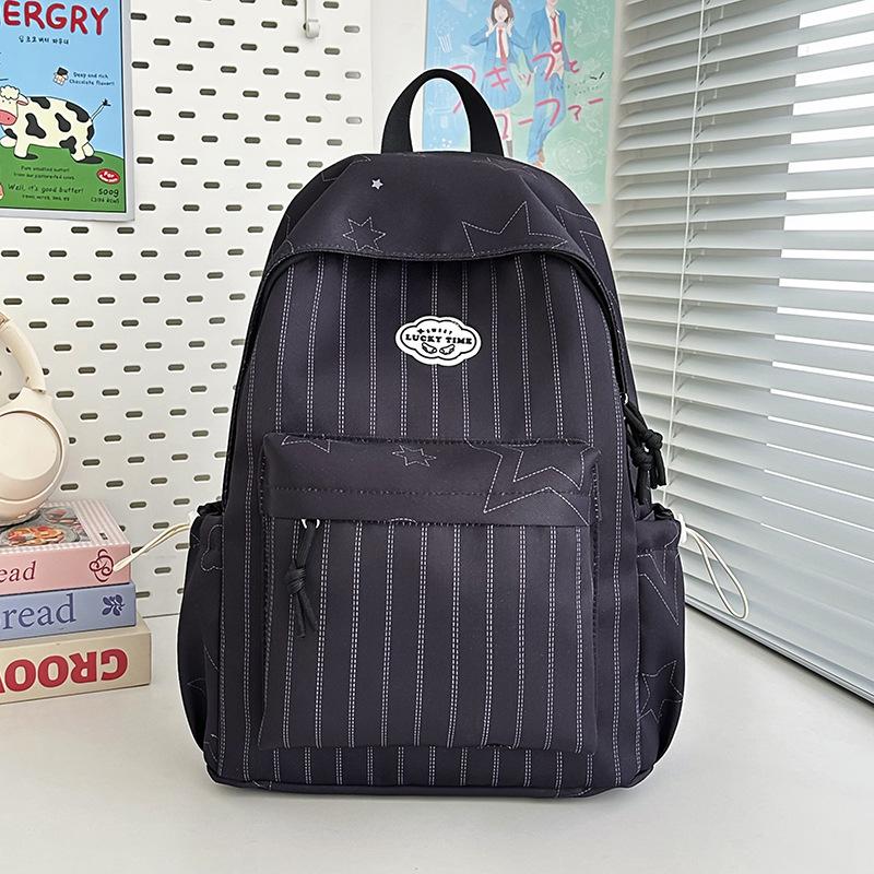 Dual-shoulder Bag, Women s Large-capacity Student Schoolbag, Simple Travel Shoulder Bag, Girl s Fashionable Bag without pendant чёрный