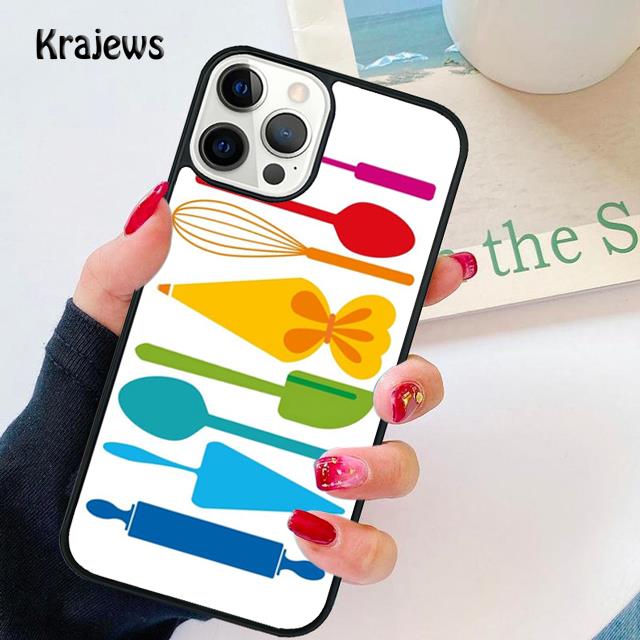 Baking Cooking Utensils Chef soft Phone Case Cover For iPhone 17 Air 16 15 14 plus 12 13 pro max coque Fundas