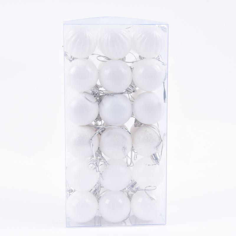 Shiny 4cm Christmas Ball Pendant Decorations (36-Pack)