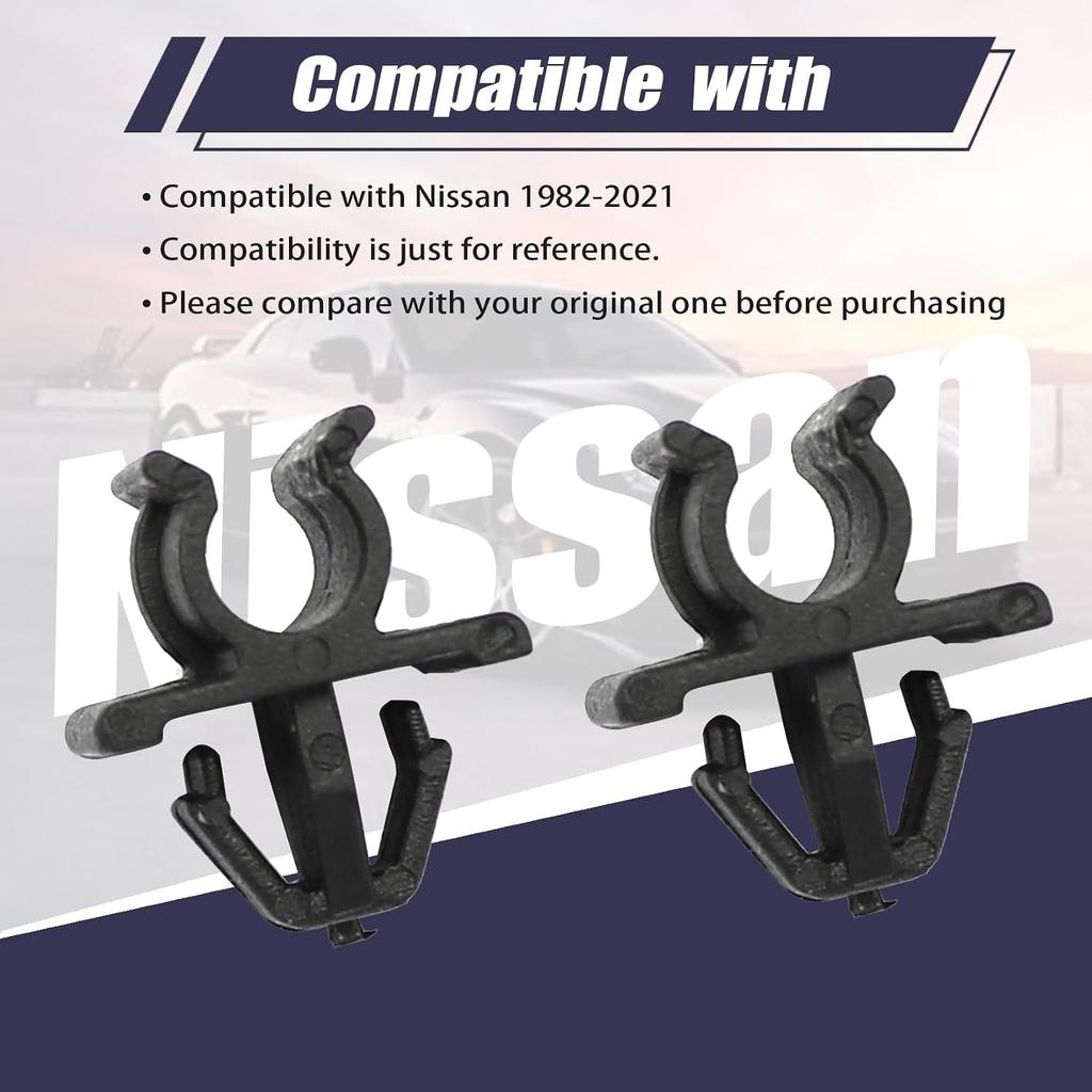 2 Pcs Car Hood Support Prop Rod Holder Clip 65722-JA000 Compatible with Nissan 1982-2021