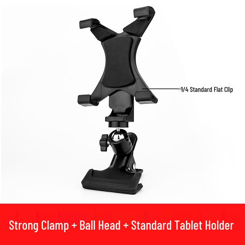 Universal Metal Desktop Stand for Mobile Live Streaming & Photography - Strong Clip, 1/4" Extension