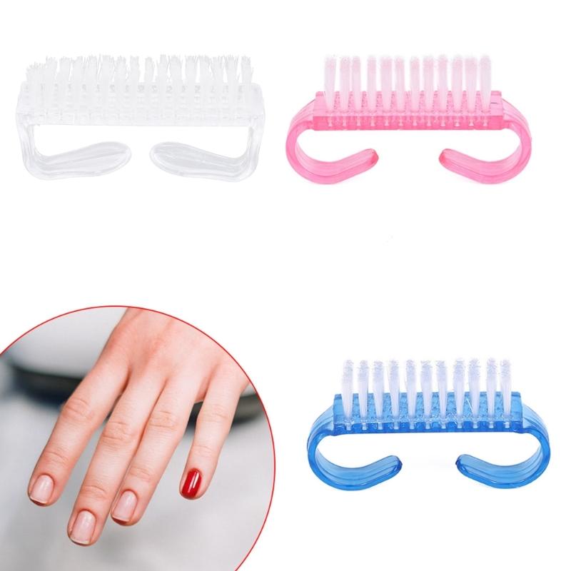 6.5cm Long Plastic Manicure Pedicure Brush Nail Cleaning Tools Soft Remove Dust Makeup Brushes Nail Care Accessories