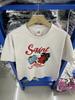 Saint of Michael New DEVIL Pattern Printed Washed Vintage High Street Casual Loose Cotton Versatile Tshirt MEN Tops
