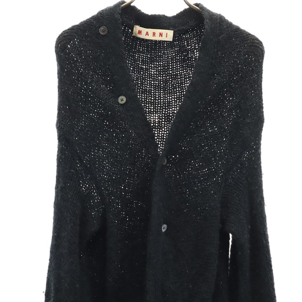 Marni Made In Italy Wool Blend Long Sleeve Knit Cardigan 40 Black Women Used