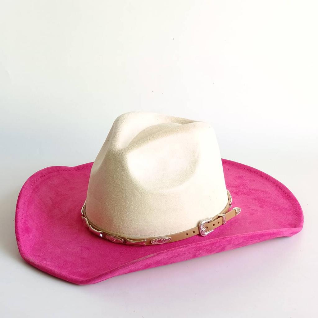 Western Cowboy Style Suede Patchwork Wide-brimmed Hat Parties Riding and Mexican-style Panama Hats Chapéu