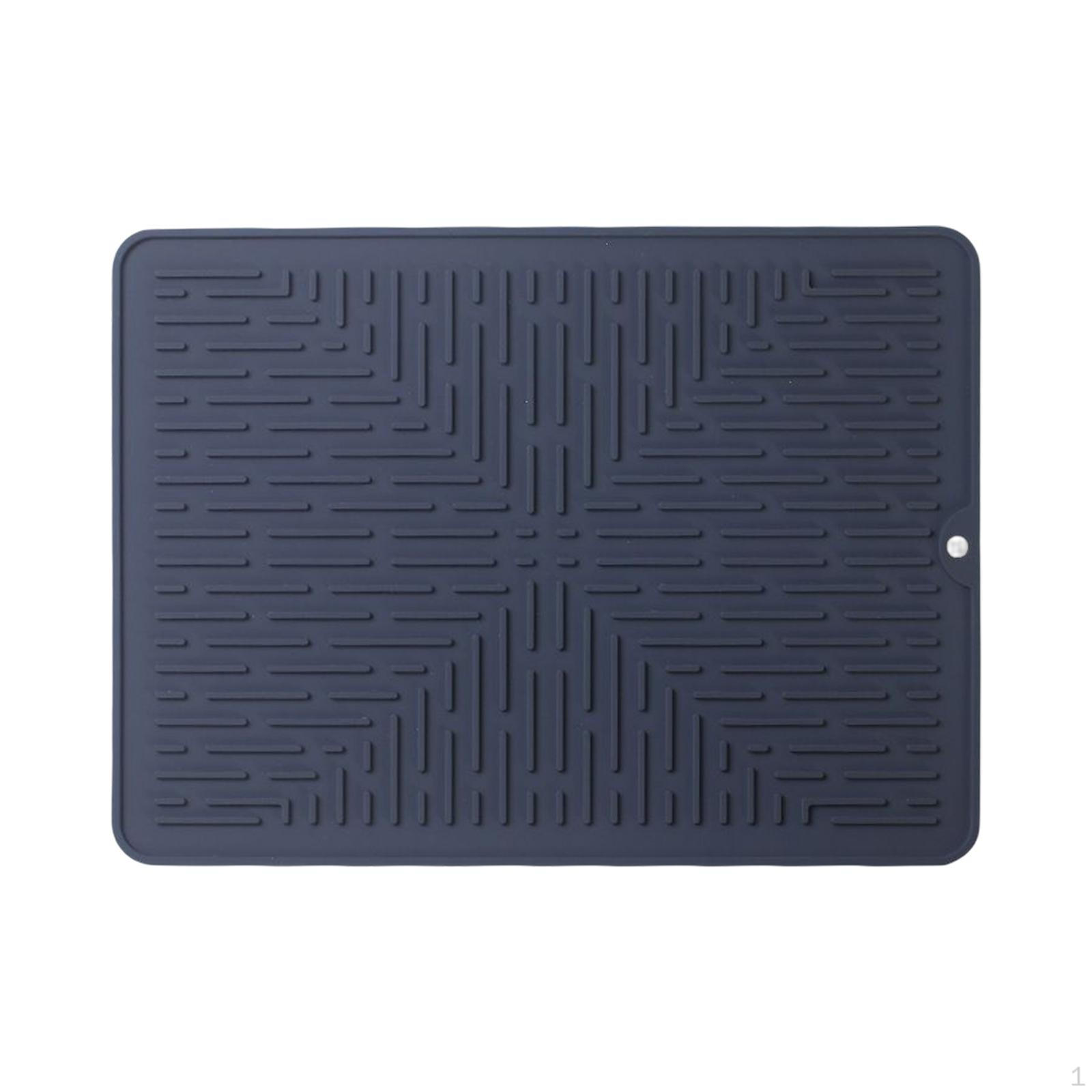 Drain Pad Large Dish Drying Heat Resistant Silicone Pad Table Accessory темно-серого 1060₽