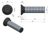 Śruba Kpl. Płużna Dwunoskowa M16X40 Mm Kl.10.9 Waryński ( Sprzedawane Po 25 )