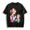 Warmes Eis-Fütterungs-Print-Oberteil Mutter Tochter Lässiges Hemd Reines Baumwoll-T-Shirt