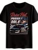 Raise Hell Praise Dale Racing Grafik Herren T-Shirt - Schwarz Lässiges Rundhals-T-Shirt Unisex T-Shirt