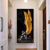 Devil and Angel Canvas Paintings Gray Character Wings Skull Posters and Prints Wall Art Pictures for Living Room Home Decoration No Frame