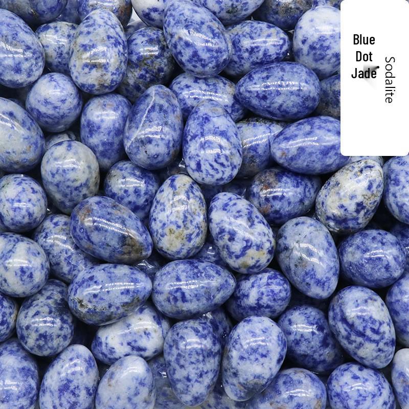 30mm Purple Pink Agate Crystal Egg Shaped Stone