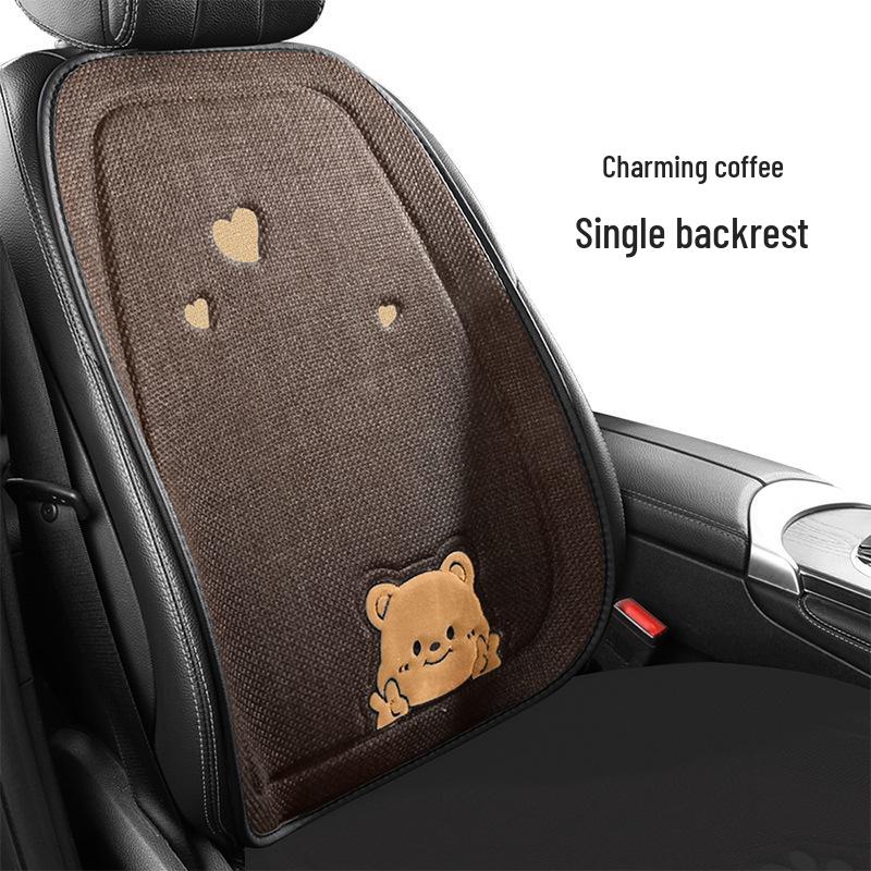 Universal Bieye Bear Cartoon Car Seat Cushion, Cotton & Linen, for All Seasons - Fits Buick Verano, Blue 6 Regal
