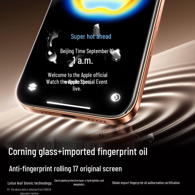 UGREEN 25° Privacy Corning Tempered Glass Screen Protector for iPhone 17 Pro