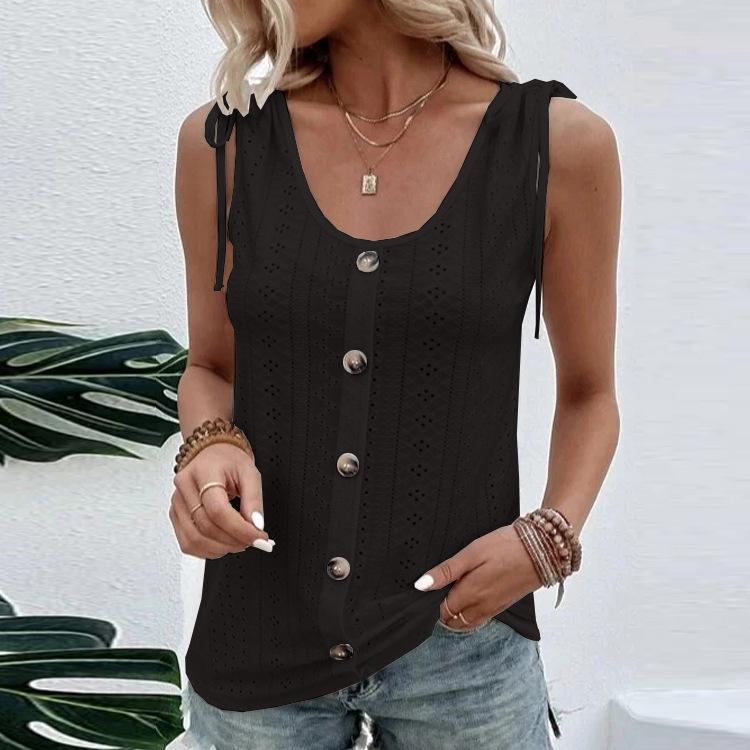2026 Spring/Summer Sexy Casual Solid U-Neck Tank Top - New Women's Fashion