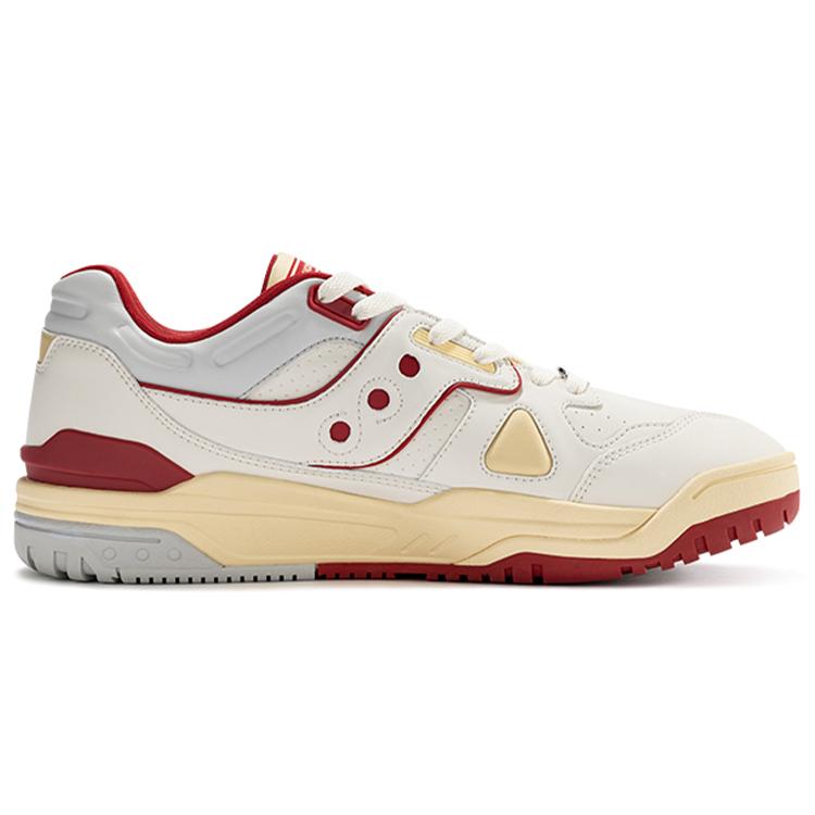 Saucony Cross 90 Leather Casual Slip Resistant Abrasion Resistant Low top Skateboard Shoes Unisex Red White S79035-5