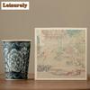 210ML Retro Ru Kiln Porcelain Cola Cup Handmade Blooming Flowers Ceramic Tea Mark Water Mug Coffee Mug Kung Fu Teaset Drinkware