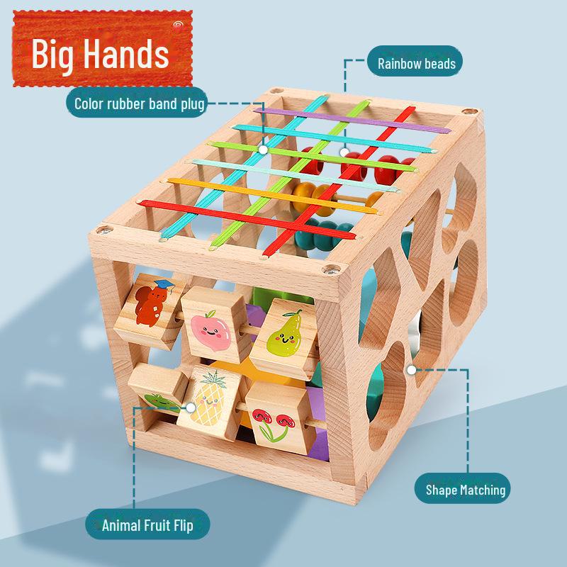 Children's Wooden Rainbow Shape Matching Toy for Early Education and Color Cognition